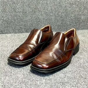 Giorgio Brutini Shoes Men's Size 9.5 M Scope Brown Leather Slip-On Loafers
